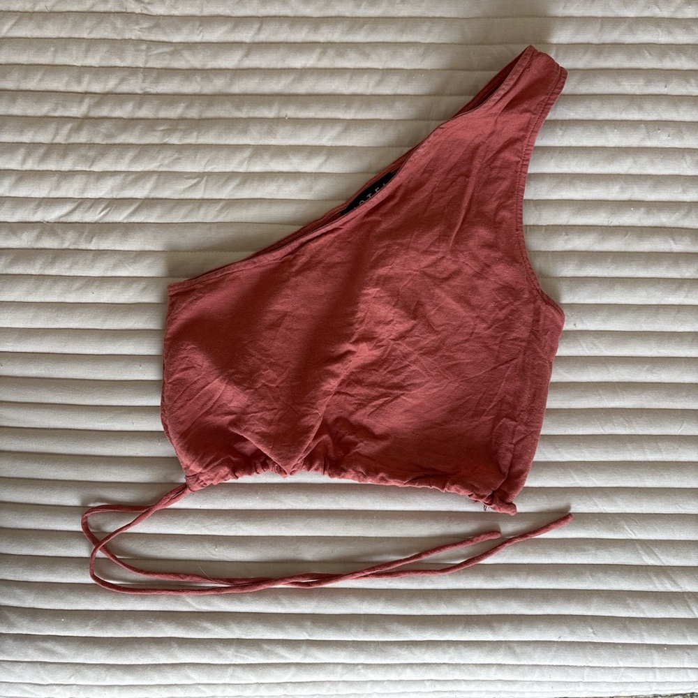 Motel Rocks One-Shoulder Coral Tank Top